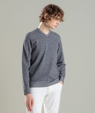 JOSEPH HOMME ライトアムンゼン　Vネックニット ライトグレー系