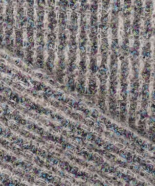 自由区 L ツイーディー ニット ブルーグレー系