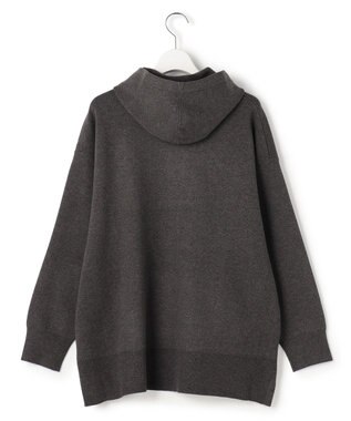 23区 L 【Lサイズ限定/洗える】ヴィスコースストレッチ ニット パーカー グレー系