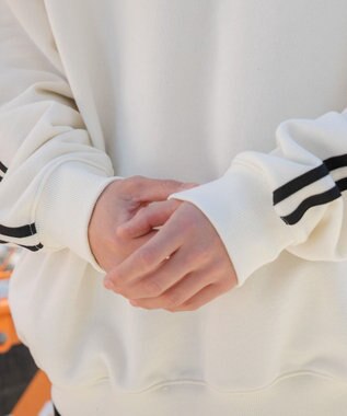 WEGO ヘビーウエイトラインスリーブプルオーバー オフホワイト