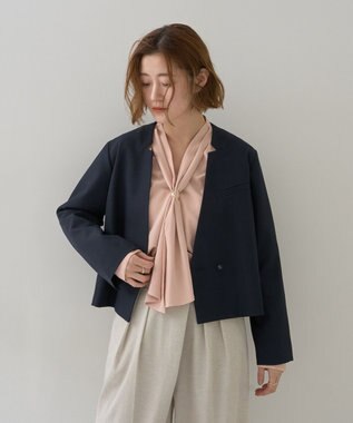 YECCA VECCA 【2点SET】ショートジャケットセットキャミワンピース Light Beige