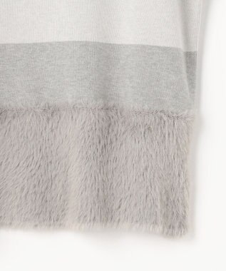 ANY SIS フェザーブロッキング ニット グレー