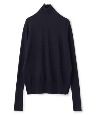 BEIGE， 【洗える】WILLOW / サムホールハイネックニット Navy