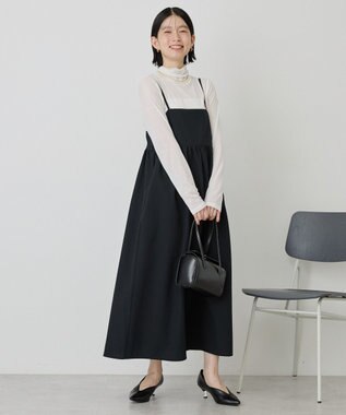 AMERICAN HOLIC 【選べる丈】【イージーケア】サッカーキャミワンピース Black