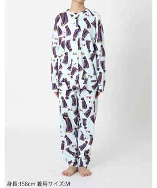 tsumori chisato SLEEP ツモリチサト パジャマ 長袖 長ズボン ミニ裏毛素材 レディース UDX572 /ワコール ブルー