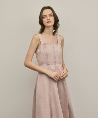 GRACE CONTINENTAL ハンカチーフヘムデニムワンピース ピンク