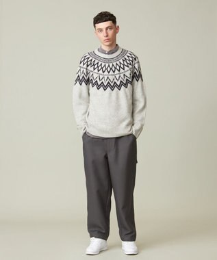 J.PRESS YORK STREET 【UNISEX】FOXMIXノルディック ニット ライトグレー系5
