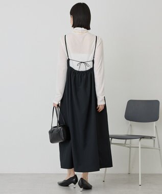 AMERICAN HOLIC 【選べる丈】【イージーケア】サッカーキャミワンピース Black