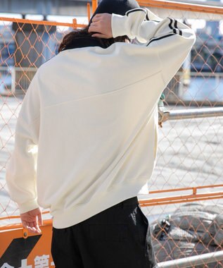 WEGO ヘビーウエイトラインスリーブプルオーバー オフホワイト