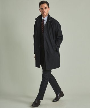 GOTAIRIKU 【防水/軽量/シワになりにくい】ラスタードビーメモリーラミネーションコート_スタンドカラー(24年モデル) ブラック系8