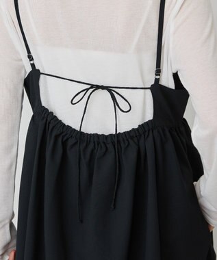 AMERICAN HOLIC 【選べる丈】【イージーケア】サッカーキャミワンピース Black