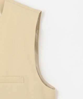 NAVE 【Nave・セットアップ可】ウールポリエステルツイルベスト ベージュ系