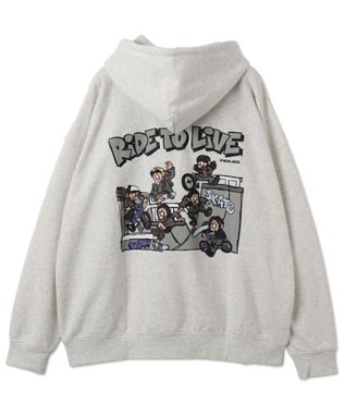 WEGO 【ユニセックス着用ITEM】別注NEW　JACKグラフィックプルパーカー アッシュグレー