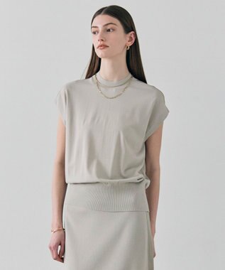 BEIGE， NADIA / シアーコンビ ストレッチニット L.Taupe
