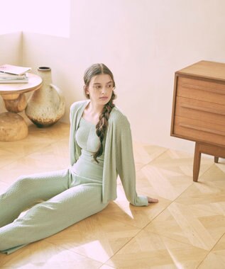 une nana cool とろみ素材がここちよいカーディガン　ｍｏｉ　ｒｏｏｍ（モアルーム） オリーブ