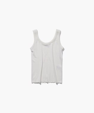 ATON FRESCA CIRCULAR RIB | タンクトップ WHITE