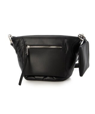 UNBILLION cachecache パテッドキルティングショルダーバッグ ブラック