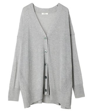 earth music&ecology 接触冷感シアーＢＩＧカーディガン Gray Mixture