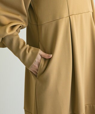 Green Parks ａ．ポンチ袖ボリュームワンピース Beige