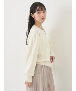 earth music&ecology ＵＶカット加工　ベーシックカーディガン Off White