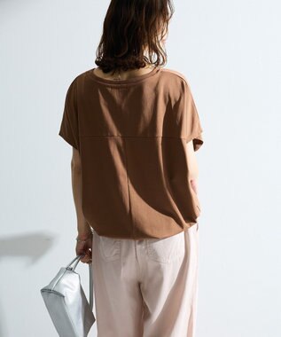 Green Parks 超冷感ドロストフレンチプルオーバー Camel