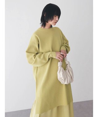 Green Parks ＳＥＴ２点　ニットチュニック＋キャミワンピース Lime Green