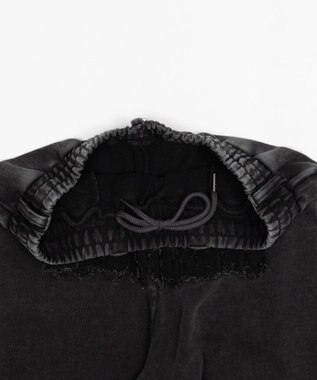 WEGO 【ウエストゴム/ユニセックス着用ITEM】ブリーチハトメスウェットパンツ ブラックその他