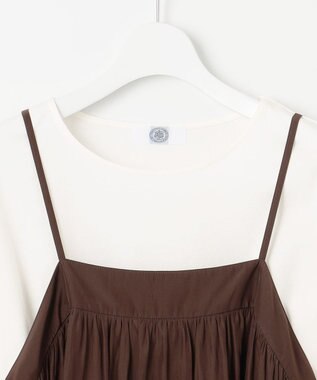 J.PRESS LADIES 【WEB限定・洗える】キャミワンピース カットソー ツインセット ブラウン系