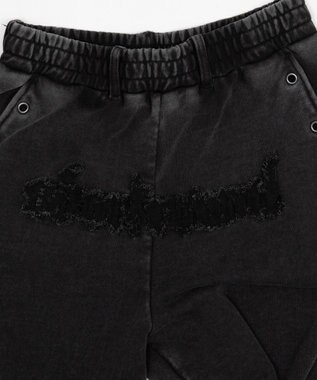 WEGO 【ウエストゴム/ユニセックス着用ITEM】ブリーチハトメスウェットパンツ ブラックその他