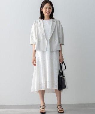 組曲 S リネンレーヨン ジャケット グレージュ系