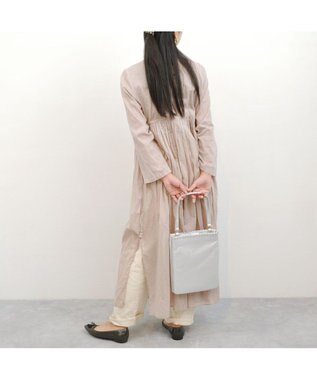 UNBILLION perche 牛革ソフト3層かがり2wayショルダーバッグ シルバー