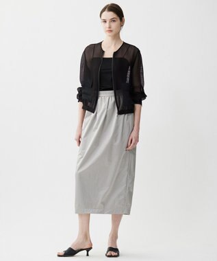 ICB L 【洗える】Ta/Peメッシュ ブルゾン ブラック系