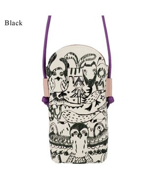 tsumori chisato CARRY ムーンライトアニマル モバイルケース スマホケース スマホショルダー ブラック