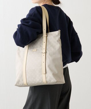 russet アシンメトリーハンドルトートバッグ(SF-237) Ecru