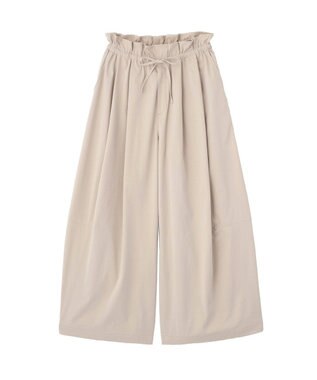 Green Parks ウエストフリルワイドコクーンパンツ Light Beige