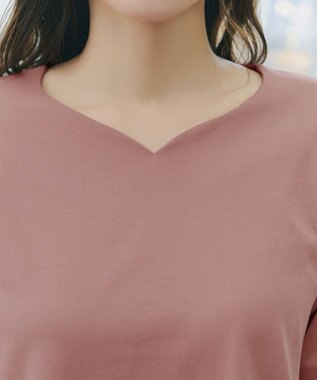 Tiaclasse L 【おのののかさん着用】「サマケア」バックヨークフリルチュニック ピンク