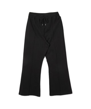 WEGO 【ウエストゴム】スウェットフレアパンツ ブラック
