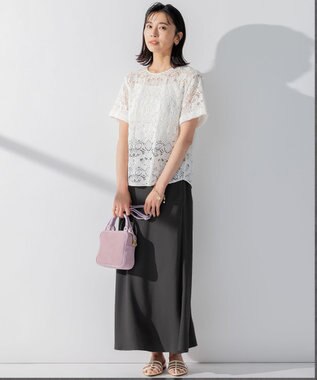 23区 【STORY7月号掲載】フィブリルツイル  ナロースカート グレー系