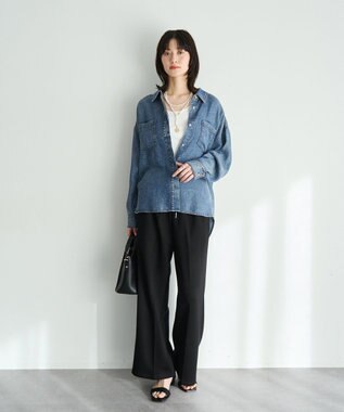 YECCA VECCA 【販売なし】バイオ加工ウ゛ィンテージデニムシャツ Gray