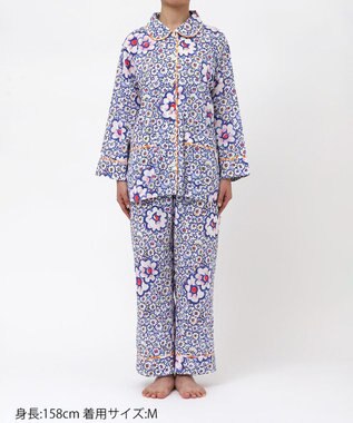 tsumori chisato SLEEP ツモリチサト パジャマ 9分袖 長袖 9分丈 綿100%(本体) 楊柳素材 レディース UDT243 /ワコール ブルー