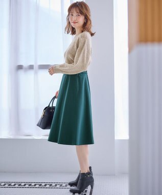 ANY SIS 【洗える】ソフトタッチ求心 ニット ライトモカ