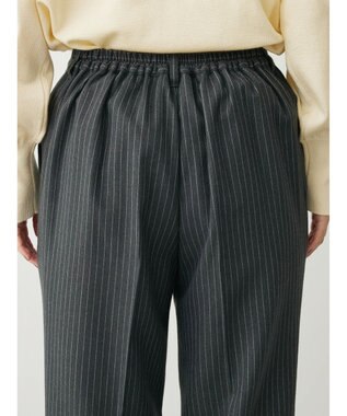 Green Parks 柄テーパードパンツ Stripe Gray