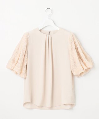 自由区 【洗える・XSサイズあり】ファニースリーブ ブラウス ベージュ系