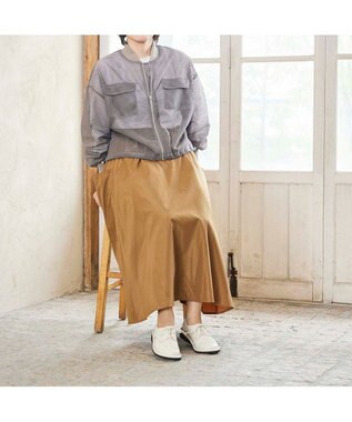 ing <ing>【サスティナブル】レースアップスリッポン アイボリー