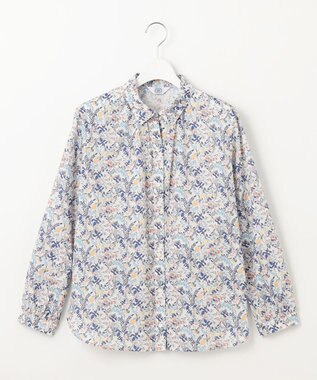 J.PRESS LADIES S 【洗える】Liberty シャツカラー スキッパー ブラウス オフ系