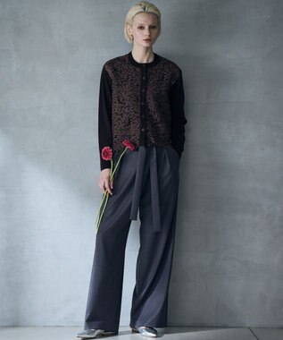 自由区 【カトリエムブーケ】　Nouvelle silhouette タックパンツ チャコール