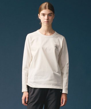 JOSEPH ABBOUD MOUNTAIN 【JAPANファブリック/吸水速乾】プレーティング天竺アウトドア Tシャツ ホワイト系