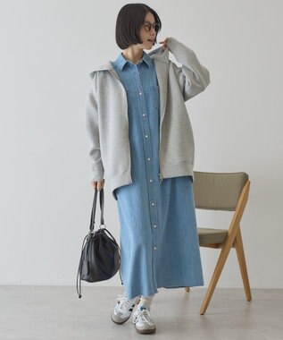 AMERICAN HOLIC ポンチZIPパーカー Light Gray Mixture