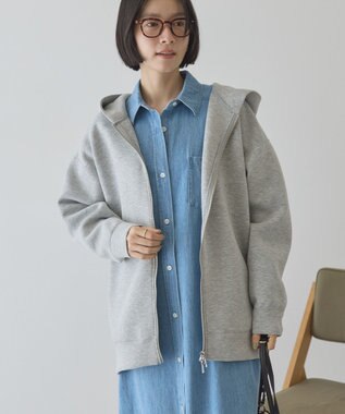 AMERICAN HOLIC ポンチZIPパーカー Light Gray Mixture