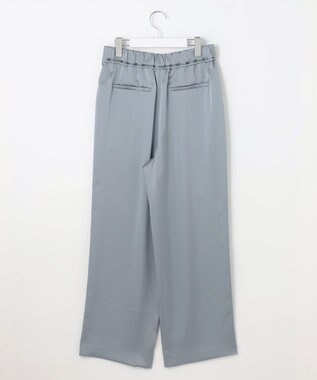 自由区 【Exclusive】シャイニーサテンドロスト パンツ チャコール